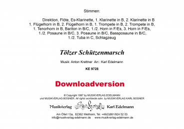 Tölzer Schützenmarsch - Download